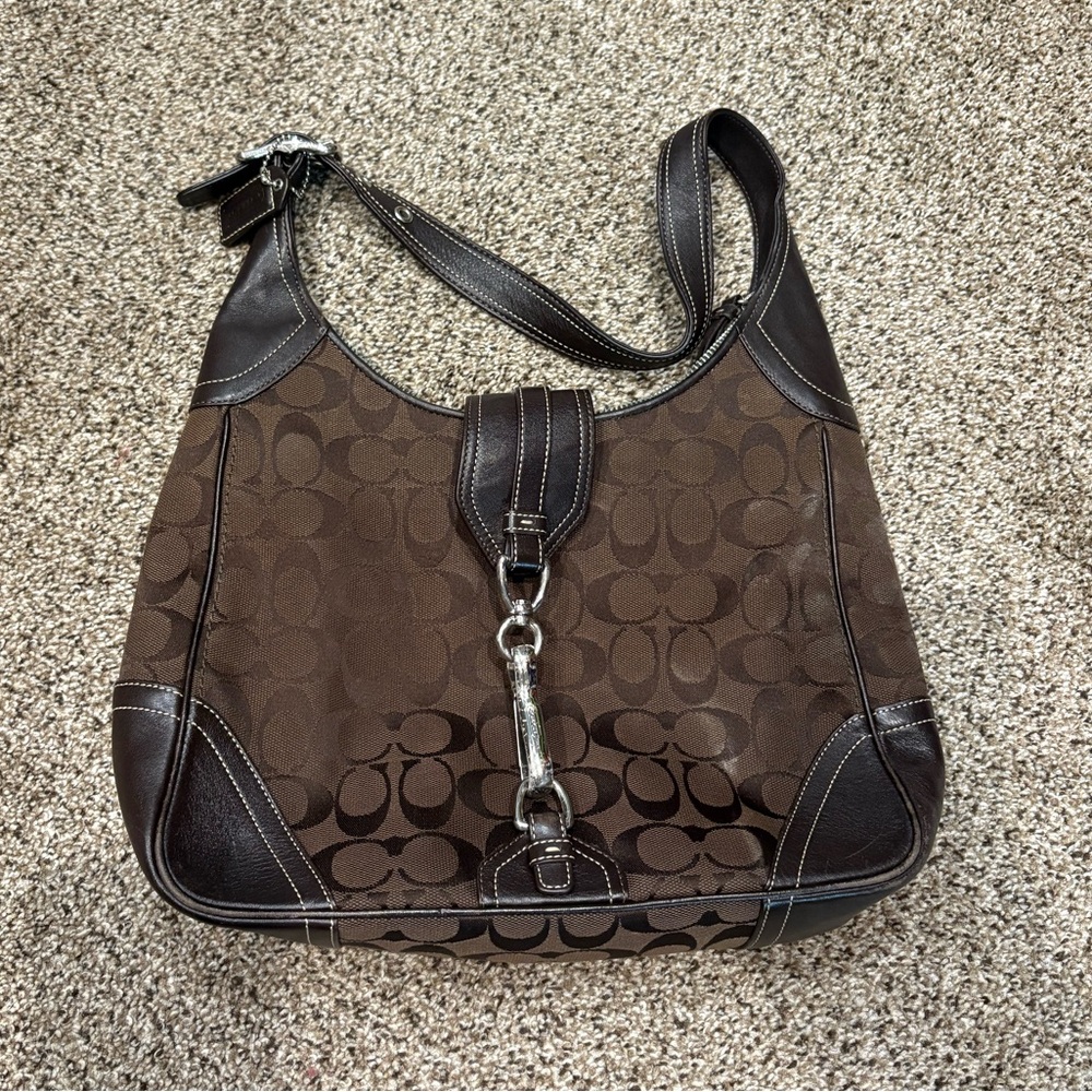 Coach Brown Signature Shoulder Bag
